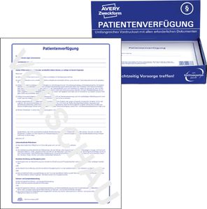 Avery Zweckform 2837, Patientenverfügung, umfangreiches Vordruckset, 220x163mm