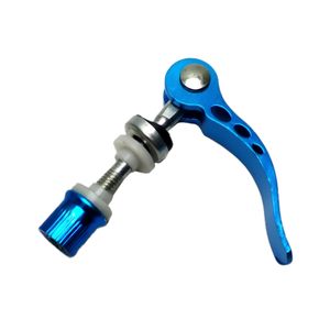 MTB Fahrrad Sattelrohrklemme Aluminiumlegierung Schnellspannhebel Fahrradzubehör-Blau