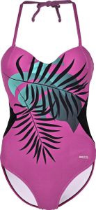 BECO the world of aquasports Badeanzug Jungle Dream mit abnehmbarem Neckholder und schönem Binderücken schwarz-pink 42 C