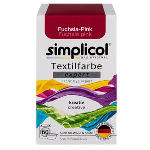 Simplicol Textilfarbe expert Fuchsia-Pink 150g - Farbe zum Färben (1er Pack)