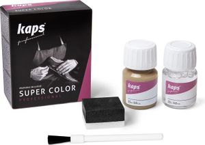 Kaps super color farba na kožu a imitáciu kože vrátane čistiaceho prostriedku - (138) Stredne béžová - 25ml