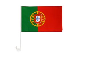 2x Portugal Autofahne Autofensterfahne Fahnen Autoflagge Fahnen Auto Flaggen Set