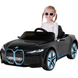 Actionbikes Motors Kinder Elektro Auto BMW i4 | 2x 6V 7 Ah - Elektroauto mit Fernbedienung - BT - USB - MP3 - AUX - Ab 3 Jahre (Schwarz)