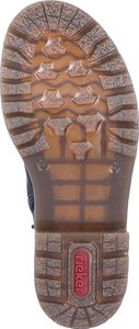 Rieker Damen Stiefelette Reißverschluss Stretcheinsatz transparente Sohle 78292, Größe:41 EU, Farbe:Schwarz