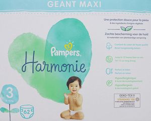 Pampers Harmonie Größe 3 (6kg-10kg) 62 Windeln