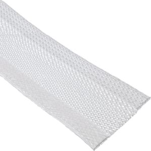 InLine® Kabelschlauch, Gewebeschlauch mit Klettverschluss, 1m x 25mm weiß