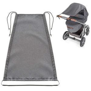 Universal Sonnensegel für Kinderwagen Babywanne - reißfester Sonnenschutz mit UV Schutz Beschichtung  Grau