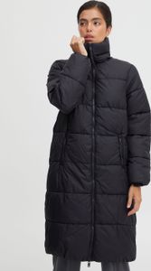 b.young BYBOMINA COAT Damen Steppmantel Wintermantel Winterjacke dick gefüttert lang geschnitten hoher Stehkragen Reißverschluss-Taschen
