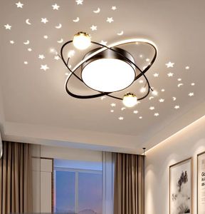 LED Deckenleuchte Dimmbar mit Fernbedienung 54W Deckenleuchte mit modernem Stern-Design Schwarz Lamp für Kinderzimmer Wohnzimmer Schlafzimmer Küche 55