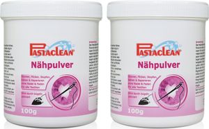 Pastaclean Nähpulver - Säumen, Flicken, Stopfen, Reparieren ohne Nadel und Faden, 2x 100g