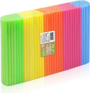 250 opakovane použiteľných plastových slamiek na pitie / slamky farebné 24 cm Ø 9 mm
