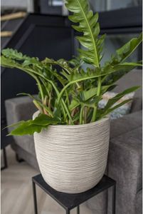 Capi Blumentopf Waste Rib 35x34 cm Terrazzo Beige