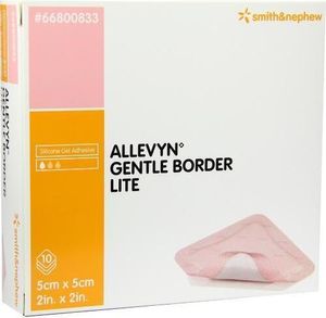 Allevyn Gentle Border Lite 5x5 cm penový obväz 10 ks