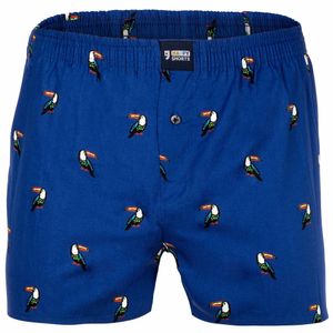 Happy Shorts Herren Web-Boxershorts - Americké boxerky Neon Tucan L