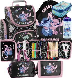 7tlg Lilo und stitch Schulranzen set Rucksack Federtasche Sportbeutel Trinkflasche Brotdose schultasche Tornister fur madchen