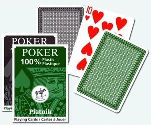 Karty pojedyncze talie plastik Poker