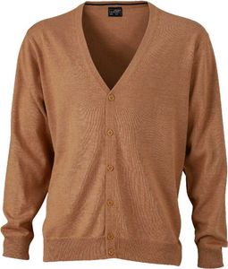 James & Nicholson Herren V-Ausschnitt Cardigan JN661 camel L