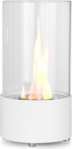 Moritz Ethanol Kamin Tischkamin 30 x 15 x 15 cm weiß I Tischfeuer rund I 300 ml Edelstahldose I Bioethanol Kamin IEthanol Kaminofen Indoor Outdoor I Innen Außen I Bioethanol Brenner I Brennertopf