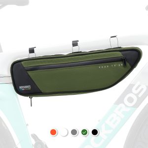 ROCKBROS Road-to-Sky Fahrrad Rahmentasche Dreieckstasche, ca. 2L, Reflektierend, Grün
