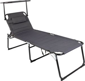 Linder Exclusiv Gartenliege XXL mit Baldachin Grau Linder Exclusiv Gartenliege XXL mit Baldachin Grau