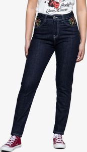 QUEEN KEROSIN High Waist Jeanshose Im 50S Western Look Blau 27