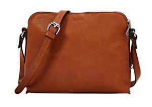 Esprit Vegan: Schultertasche in Lederoptik, rust brown