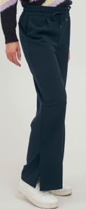 b.young BYDANTA SLIT PANTS Damen Hose Stoffhose Marlene-Hose weites Bein mit Seitenschlitz elastischer Bund Tunnelzug Regular Fit mit Stretch