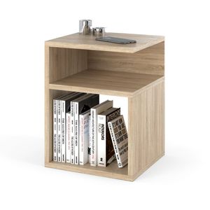 Nachttisch Eiche Sonoma 32x30x41 cm ohne Schubladen Moderner Beistelltisch Skandinavisches Design Kompakt Schlafzimmermöbel