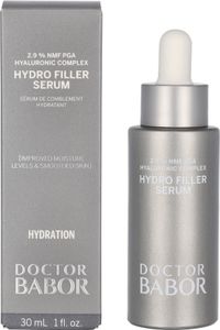 DOCTOR BABOR Hydro Filler Serum Face Care for Dry Skin Moisture Serum with 2.9% NMF PGA Hyaluronic Acid and Peptides Glow Serum for Face Fragrance-Free Vegan 30ml