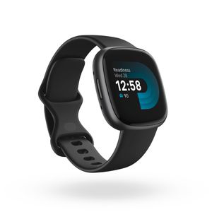 Fitbit Versa 4 Black Graphite Fitness Tracker (Herzfrequenzmessung, Amazon Alexa)