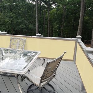 Sichtschutz Balkon, 90×500cm, Sichtschutz Garten Balkonbespannung Terrasse Windschutz UV-Schutz aus Polyeste, Beige-braun