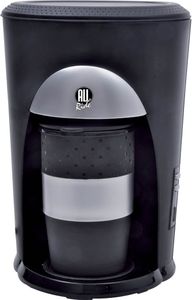 All Ride Kaffeemaschine Auto und LKW 12Volt Kaffeepadmaschine für Kaffeepads - Inklusive Kaffeebecher - Autozubehör für Unterwegs - Schwarz