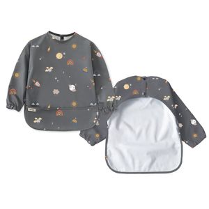 Ärmellätzchen Größe S mit Auffangtasche Baby und Kleinkind aus recyceltem Polyester  Print Lätzchen