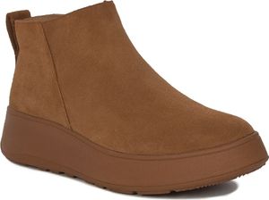Fitflop F-mode Suede Flatform Zip Ankle Stiefel Orange EU 40 Frau Orange EU 40