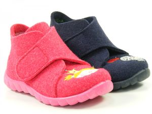 Superfit Baby Schuhe Kinder Hausschuhe Weite Mittel III Wollfilz Happy 3-00290, Größe:19 EU, Farbe:Blau