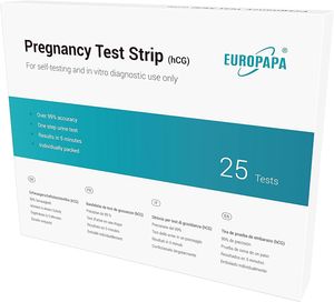 EUROPAPA® Healthcare 25 Stück ultraempfindlicher Schwangerschaftstest - Schwangerschaftstest Frühtest - Pregnancy Test - Frühschwangerschaftstest 25