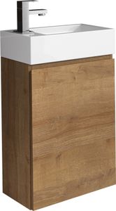 WC Badmöbel Angela 40x22 cm Eiche - Schrank Waschbecken Badezimmer Toilette
