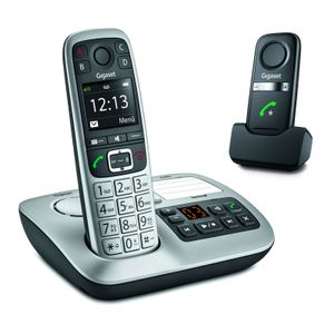 Gigaset E560A Plus, Analógový / DECT telefón, Bezdrôtový handset, Hlasitý odposluch, Čierna, Strieborná