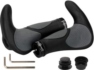 Ergonomischer Fahrradlenker, perfekter Halt, sicher und rutschfest, geeignet für Mountainbikes, Schwarz/Grau Ergonomischer Fahrradlenker, perfekter Halt, sicher und rutschfest, geeignet für Mountainbikes, Schwarz/Grau