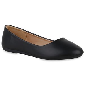 VAN HILL Damen Klassische Ballerinas Slippers Schuhe 840129, Farbe: Schwarz, Größe: 39