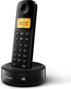 Philips Schnurloses Telefon - D1651B/01 - DECT telefon - Haustelefon - Festnetzanschluss - Anrufbeantworter - Schwarz