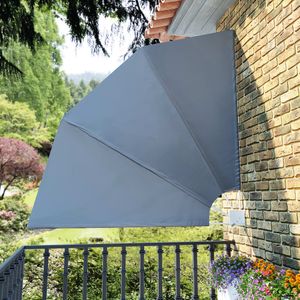 Windschutz grau 120x120 cm Terasse Balkonfächer Sichtschutz Sonnenschutz 
