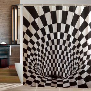 Duschvorhang mit optischer Täuschung 3D Illusion 180x180cm
