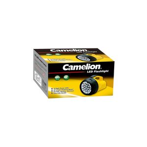 Camelion 30200033 - LED Handscheinwerfer mit 16 LED superbright und wetterbeständigem Kunststoffgehäuse, in schwarz-gelb, Helligkeit 32 Lumen, batteriebetrieben, für den Innen- und Außenbereich