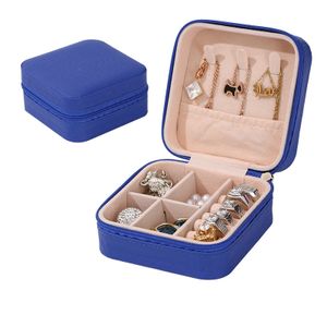 INF Kleine Schmuck-Organizer-Box für die Reise Blau