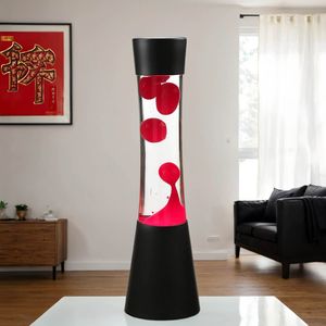 Lavalampe Rot Schwarz 39 cm groß G9 Leuchtmittel inklusive Retro Tischleuchte Lavalampe Rot Schwarz 39 cm groß G9 Leuchtmittel inklusive Retro Tischleuchte