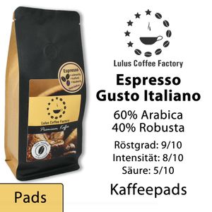 Lulus Coffee Factory - Espresso Gusto Italiano - Kaffeepads, Größe:20 Pads