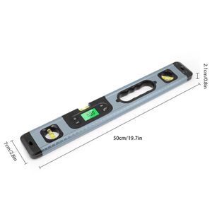 1 Set Spirit Level LCD -Anzeigewinkel -Steigungsumwandlungsdaten, die einen Weitmessbereich hält Clear Skala -Messgerät für die Holzverarbeitung-Schwarz