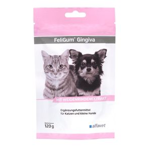 Alfavet FeliGum Gingiva 120g für Katzen und kleine Hunde Gingivitis/Stomatitis