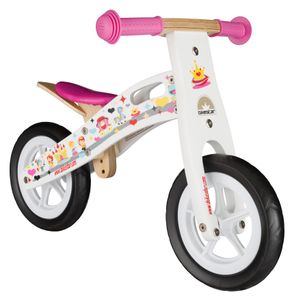 BIKESTAR Kinder Laufrad Holz ab 2 - 3 Jahre, 10 Zoll Lauflernrad, Prinzessin